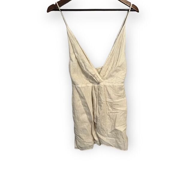 Women's Aritzia Wilfred Cream Linen Tank Top - Picture 1 of 8